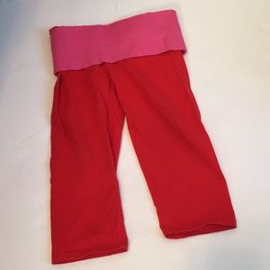 Baby red rollover sweatpants size 12-18 months